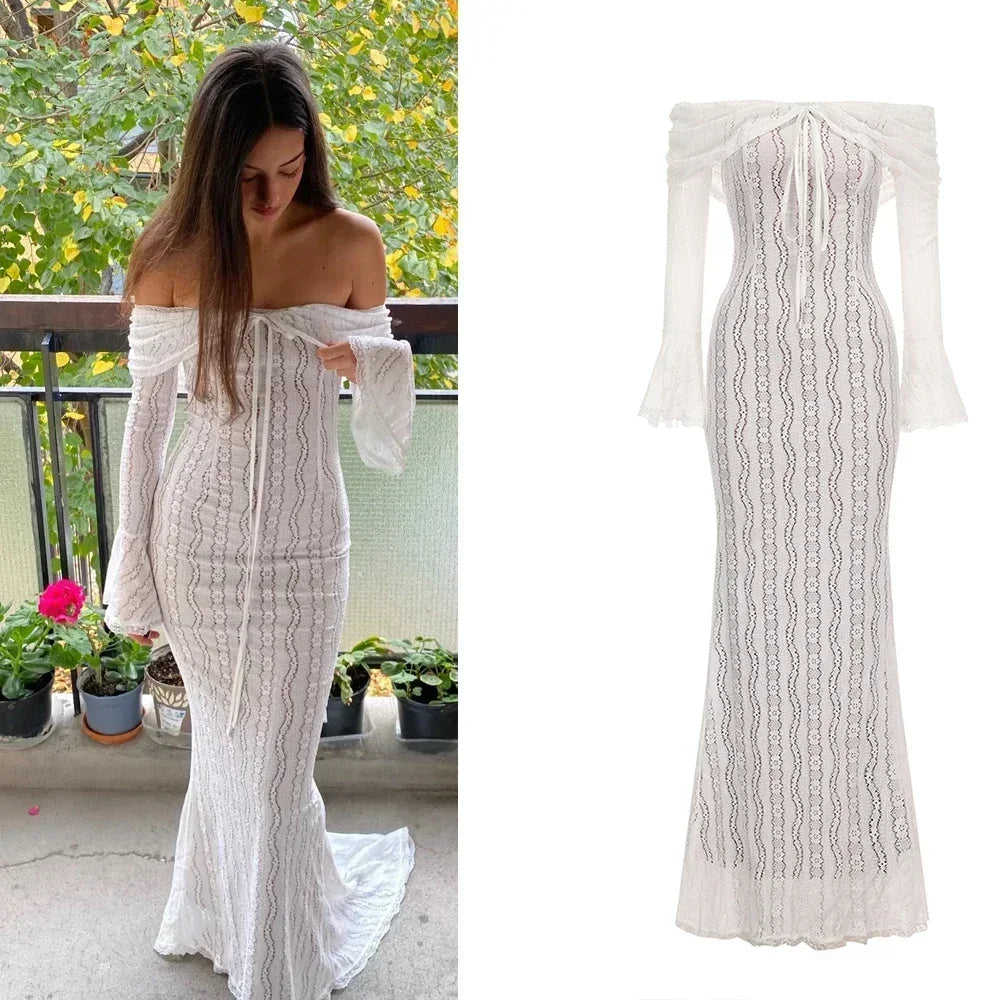 Vestido longo branco