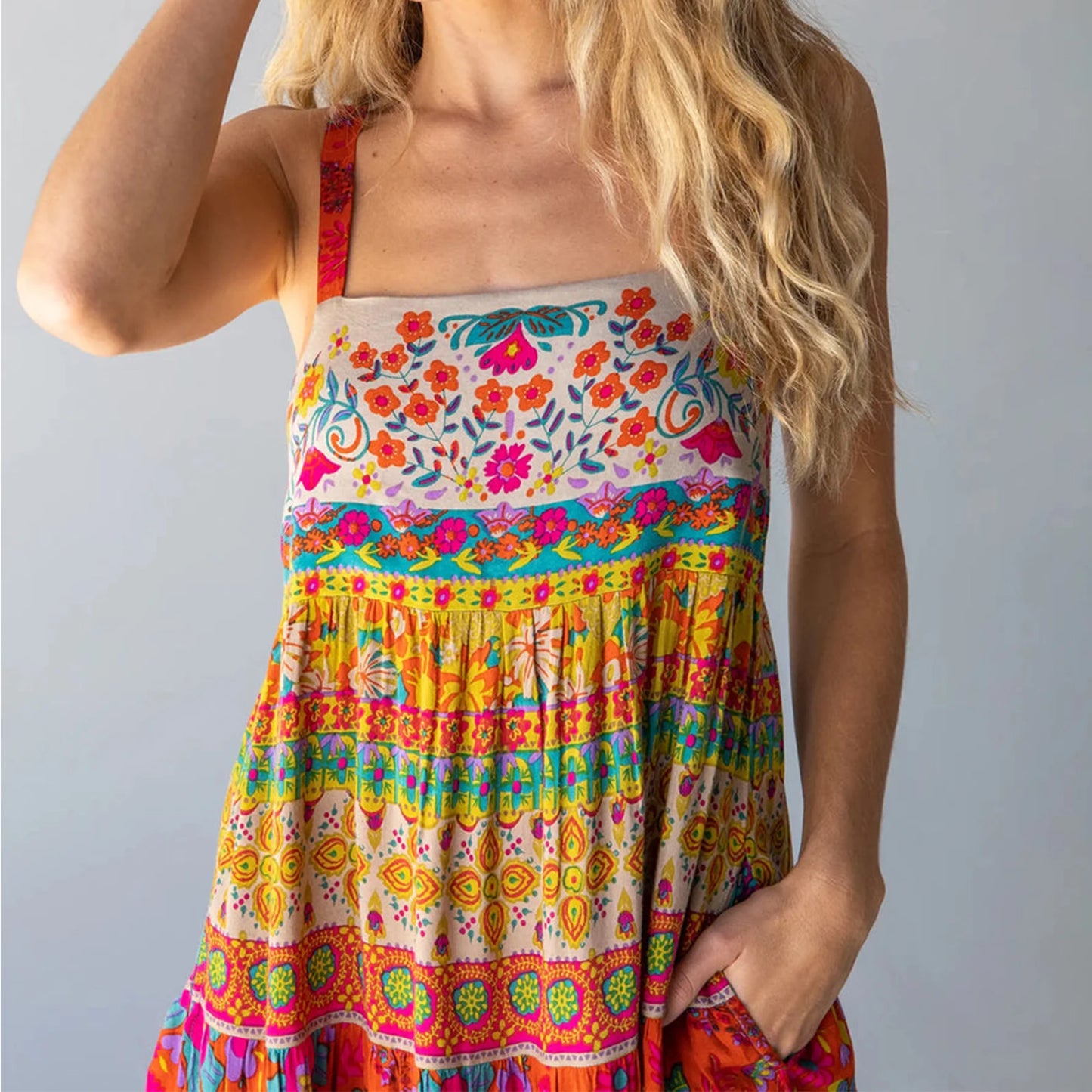 Romântico vestido estilo boho.